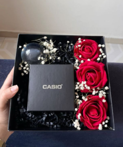 Luxury Watch & Roses Gift Box